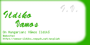 ildiko vamos business card